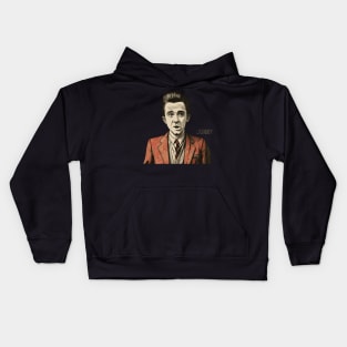 johnny cash funny illustration Kids Hoodie